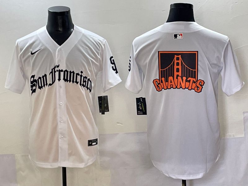 Men 2025 San Francisco Giants Blank White Five generations Joint Name Nike MLB Jersey style 6